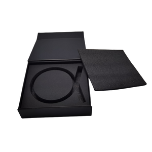 Caja de componentes electrónicos de cartón rígido negro con logotipo personalizado Inserto de espuma EVA Laminación mate Electrónica de consumo magnética - Product Image 1