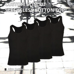 Chaleco de Punto para Hombre, Cuello Redondo, Tirantes Anchos, Sin Mangas, Transpirable, 100% Algodón, Corte Ajustado, Directo de Fábrica, OEM - Product Image 2