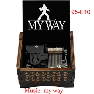 Caja Musical de Madera My Way con Mecanismo de Cuerda, Canción <span class=keywords><strong>Popular</strong></span>, 18 Notas, Recuerdo Especial para Familiares, Regalos de Navidad - Product Image 2