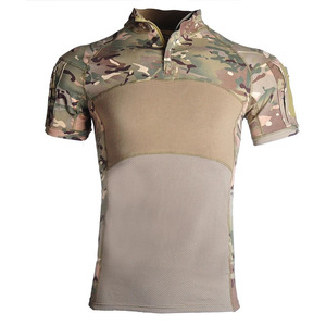 94% algodón + 6% Spandex <span class=keywords><strong>ropa</strong></span> para hombre Camisas tácticas de combate <span class=keywords><strong>ropa</strong></span> de caza camisa al aire libre Casual pulóver Tops senderismo camisetas - Product Image 3