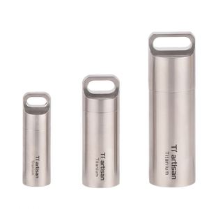 Pure Titanium 15L Waterproof EDC Hand Tool <b>Pill</b> Box & Medicine <b>Case</b> <b>for</b> Camping - Product Image 4