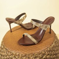 Sandales d'été sexy à talons hauts pour femmes, grande taille, à enfiler, à bout ouvert, de haute qualité, prix avantageux