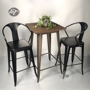 Malasia exterior Bistro restaurante cafetería antigua <span class=keywords><strong>vintage</strong></span> negro metal mesa y sillas <span class=keywords><strong>para</strong></span> comer - Product Image 6