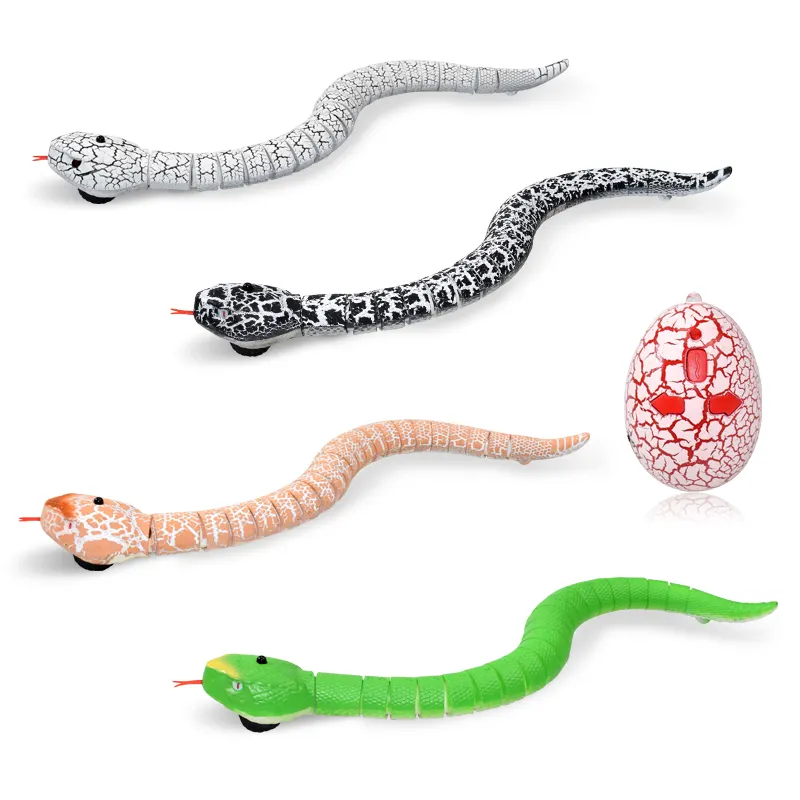 CE Certified Prank Gift for Adult Funny Party Props Trick Mischief Lifelike Snake Scary Fake Animal Model RC Toy Rattlesnake