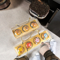 Boîte d'emballage pour cupcakes transparente jetable personnalisée avec vernissage, boîte cadeau en plastique pliable PET pour boulangerie