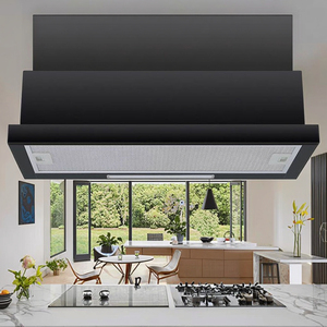 Capot de cuisinière en Inox peint en noir Type télescopique Économie d'énergie d'échappement à fort débit d'air pour l'évent à la maison et à l'hôtel - Product Image 6