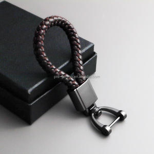 Venta al por mayor de llaveros personalizados de metal trenzado y cuero - Product Image 6