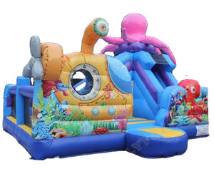 Videur gonflable de château Combo <span class=keywords><strong>du</strong></span> monde marin gonflable de Lilytoys pour la fête d'enfants, événements, location - Product Image 1