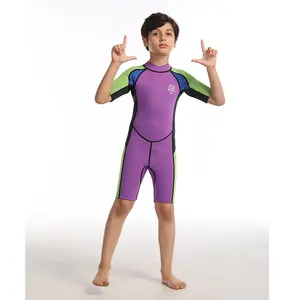 One Piece Children suits Wetsuit Kids Shorty Neoprene Diving Swimsuit for Child