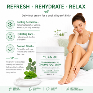 <span class=keywords><strong>Crema</strong></span> de <span class=keywords><strong>Pies</strong></span> Refrescante con Ceramida, Eucalipto y Menta, Hidratación Profunda, Alivia <span class=keywords><strong>Pies</strong></span> Secos, Agrietados y Cansados - Product Image 4