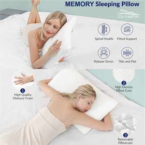 Almohada Clásica H15 de Espuma Viscoelástica Premium Hecha en Italia, Marca Privada, Soporte Óptimo para Cuello y Espalda, Ergonómica, Transpirable y Cómoda - Product Image 3