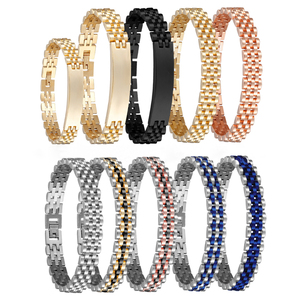 <span class=keywords><strong>Bracelet</strong></span> à lunette réglable à la mode de 21cm OTAN lien à cinq couches Style Hip Hop plaqué or/argent en acier inoxydable papillon bouddhisme - Product Image 3