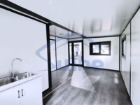 Maison conteneur extensible préfabriquée étanche de 20 pieds maison préfabriquée préfabriquée isolée maison préfabriquée pliante 2 chambres à coucher avec cuisine toilette