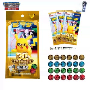 Packs de boosters de la collection de pièces commémoratives <span class=keywords><strong>du</strong></span> 30e anniversaire de Pokémon en chinois simplifié, cartes à collectionner TCG, jeu de société Pikachu Mew - Product Image 1
