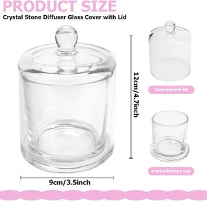 Wholesale Customized 11 oz Luxury <b>Big</b> Size Clear Empty Glass <b>Jar</b> With Glass Cover for Candle Use - Product Image 2