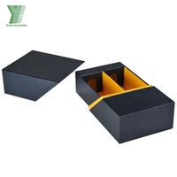Boîte cadeau pour vin en cuir PU au design populaire, boîte de rangement pour bouteille de vin rouge haut de gamme personnalisée, boîte à tiroir en carton
