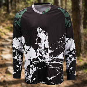 Maillot de cyclisme à manches longues pour homme, impression par sublimation, séchage rapide, manches longues, polyester, toutes saisons, maillot de VTT - Product Image 4