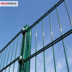 Valla de rejilla de doble varilla de metal con revestimiento verde, alambre de barra doble, malla soldada 868 para residencial - Product Image 4