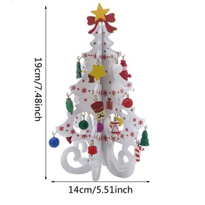 Supporto per Mini Albero di Natale, Decorazioni Natalizie in <span class=keywords><strong>Legno</strong></span>, Albero di Natale Artificiale per Decorazione da Tavolo - Product Image 4