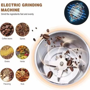 Molinillo de Café Eléctrico, Molinillo de Especias, Granos, Cereales y Nueces, Molinillo Rápido de Acero Inoxidable, Utensilios de Cocina - Product Image 3