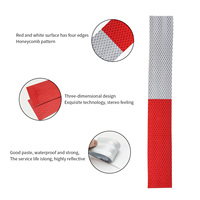 Etiqueta Reflectante Adhesiva de Seguridad para Vehículos Rojos Personalizada, Cinta Reflectante de PVC con Puntos de Seguridad Saso 2913 para Camiones
