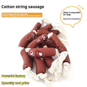 Juguetes Interactivos para Masticar para Cachorros, Diseño de Salchicha y Bola de Maíz de Dibujos Animados, Pegamento para Perros al por Mayor para la Limpieza de Dientes de Mascotas - Product Image 2