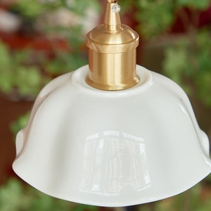 โคมไฟเซรามิกสไตล์นอร์ดิกวินเทจ แบบสามหัว สไตล์เรโทรญี่ปุ่น สำหรับบาร์/โต๊ะอาหาร ห้องนอน/ข้างเตียง ใช้ไฟ AC - Product Image 2