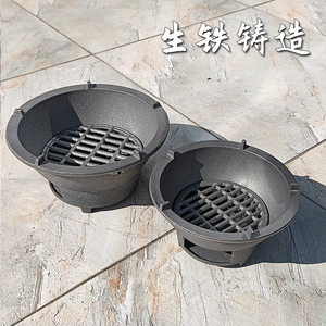 Poêle à charbon <span class=keywords><strong>en</strong></span> <span class=keywords><strong>fonte</strong></span>, style ancien, pour chauffage intérieur au bois, cuisson de viande, thé, soupes et eau - Product Image 2