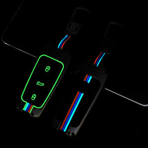 Étui de protection pour clé de <span class=keywords><strong>voiture</strong></span> en alliage de zinc et gel de silice pour Volkswagen Old Magotan CC B6, porte-clés VW, accessoires de sac - Product Image 3