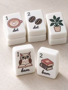 Nombre del producto: Juego de Mahjong americano de acrílico de una sola capa - Product Image 2