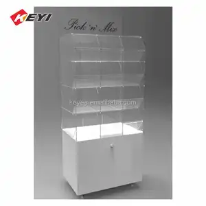 Custom Snack Winkel Transparant Acryl Vloer Zoete Display/Noten Display Stand
