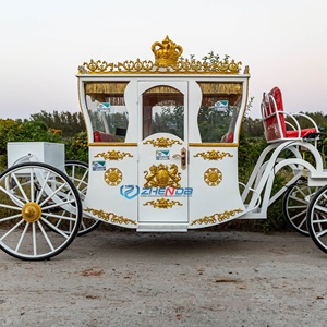 Carruaje de Caballos Eléctrico de Lujo para Bodas, Estilo Princesa Cenicienta, de Cuatro Ruedas, Capacidad para 6 Personas, Personalizable, Suministro de Fábrica - Product Image 3