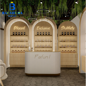 Présentoir de Maquillage pour Kiosque Commercial, Vitrine de Kiosque de Beauté pour Centre Commercial, Présentoir Personnalisé pour Parfums, Comptoirs en Bois - Product Image 1