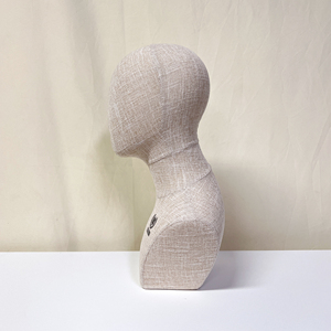 Cabeza de Maniquí de Lino Totalmente Ajustable, Soporte Vintage <span class=keywords><strong>para</strong></span> Exhibición de Joyería, Maniquí de Vestir, Accesorios de Espuma <span class=keywords><strong>para</strong></span> Diademas, Pelucas, Sombreros y Joyería - Product Image 4