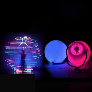 Colorful LED Glowing Swinging <b>Ball</b> <b>Light</b> String Toy for Kids Plastic Material Color-Changing Juggling <b>Balls</b> Stage Performance - Product Image 6
