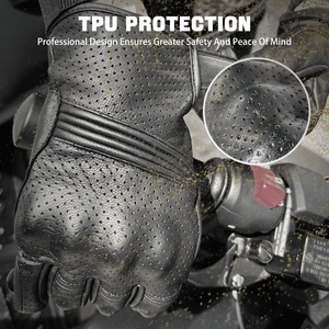 Gants de moto en cuir de chèvre avec protection TPU, compatibles écran tactile, doigts entiers, logo personnalisé, OEM ODM, certifiés CE ISO, fourniture directe usine - Product Image 4