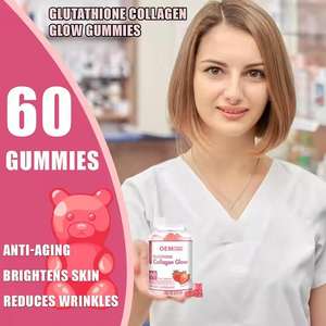 OEM Label pribadi kolagen kecantikan Vitamin Gummies <span class=keywords><strong>Glutathione</strong></span> kolagen Glow Gummy permen perawatan kulit mencerahkan suplemen - Product Image 4