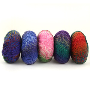 High Quality Rainbow Green <strong>Red</strong> Fine Knitting Yarn <strong>Wool</strong> Crochet Yarns for Baby Diy Hand Knit Sweater Scarf - Product Image 3