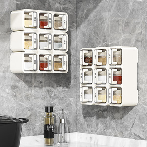 Kitchen <b>Spice</b> <b>Racks</b> Wall Mounted Multi Function No Drill <b>Spice</b> Boxes <b>Jars</b> Set <b>For</b> Storage - Product Image 2