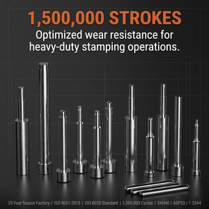 Punzoni in Carburo di Tungsteno YG8/K30 con Tolleranza ±0.002mm, Punzoni a Testa Standard per Stampi, Compatibili con Standard MISUMI <span class=keywords><strong>DAYTON</strong></span> - Product Image 1