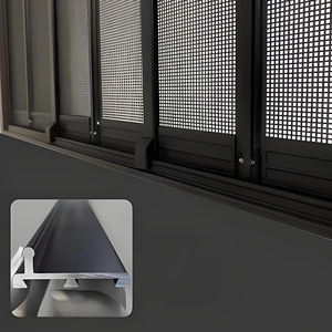 Schermo retrattile porta Anti-zanzara cane in acciaio inox schermo invisibile in lega di alluminio maglia piatta porta scorrevole - Product Image 5