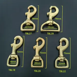 Functional Strong Heavy-duty Rust-proof solid brass square hook 