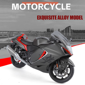 Modèle de moto en alliage 1:9 HY Suzuki Hayabusa GSX-1300R sous licence officielle, style course urbaine, <span class=keywords><strong>simulation</strong></span> acousto-optique moulée sous pression - Product Image 2
