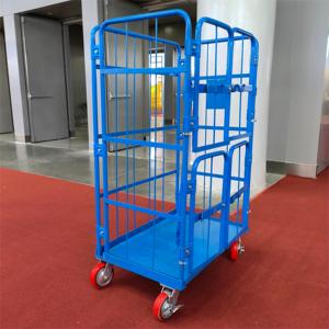 Nhà Máy bán hàng trực tiếp Công SuấT 500kg kho Lưới lưu trữ <span class=keywords><strong>Pallet</strong></span> stillage container CuộN lồng xe đẩy - Product Image 3