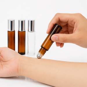 Botella de Vidrio Transparente de 10 ml con Rodillo, Desodorante en Roll-On, Suero para Cabello, Barba y Cuero Cabelludo, Surtido de Colores Transparentes Esmerilados, Fabricante - Product Image 4