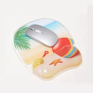 New Arrivals Custom Designs Summer Cool Silicon Gel Wrist Rest 3D Crystal Transparent Mouse Pad