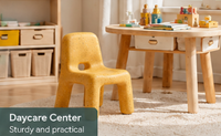 Kindergartenstuhl mit Rückenlehne, Kinder-Schulhocker, Kindersitz für Klassenzimmer, Zuhause, Kindertagesstätte, Schulmöbel