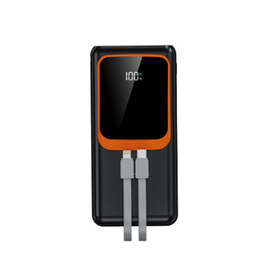 โลโก้ OEM พาวเวอร์แบงค์ความจุขนาดใหญ่ 50000mAh แบตเตอรี่ 10000mAh ชาร์จเร็ว 20W สายในตัว 2 เส้น แผงโซลาร์เซลล์ เทคโนโลยี GaN พกพาสะดวก - Product Image 4