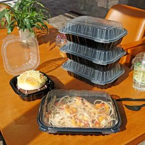 Boîte à lunch jetable pour micro-ondes, emballage pour restaurant, pour plats à emporter, couleur personnalisée, style américain - Product Image 1