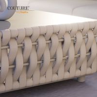 Ensemble de meubles de jardin pour hôtel, canapé de jardin en tissu, chaise longue de patio, ensembles de jardin complets